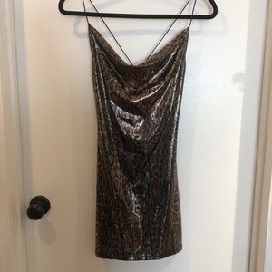 H&M Bodycon Cheetah Print "Snake Skin" Mini Dress